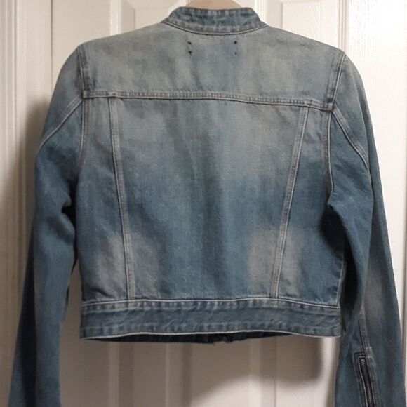 3x1 NYC denim Jean's jacket cropped sz.L/M/S - Picture 5 of 8